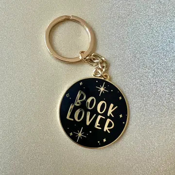 Book Lover Enamel Keychain