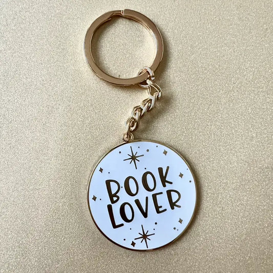 Book Lover Enamel Keychain
