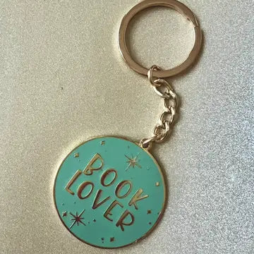 Book Lover Enamel Keychain