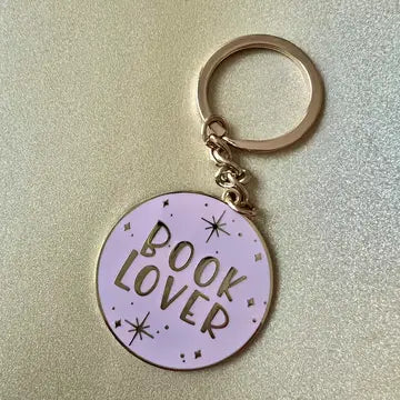 Book Lover Enamel Keychain